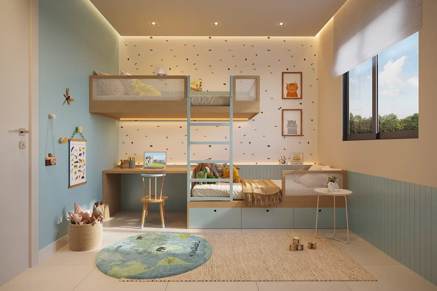 Quarto infantil da casa do Amplo Park