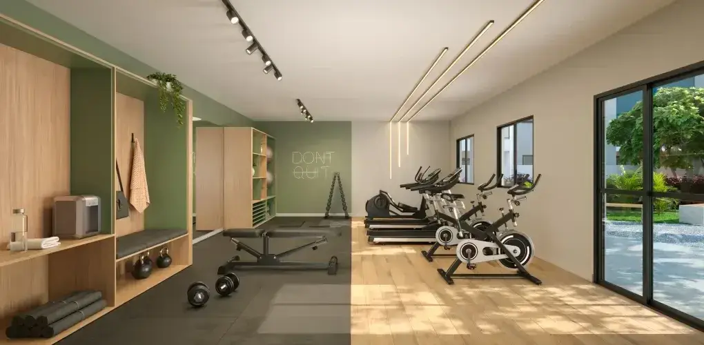 academia — perspectiva ilustrativa do Barra Home Resort