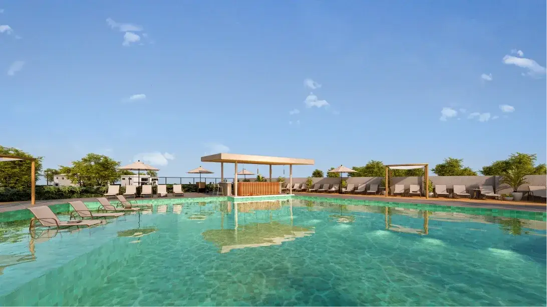 Perspectiva ilustrativa publicada no site do Barra Soul Home Resort & SPA
