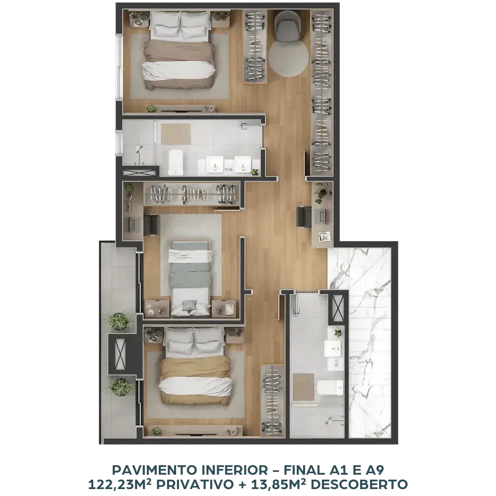 Planta duplex inferior 1 do ÉQÜI