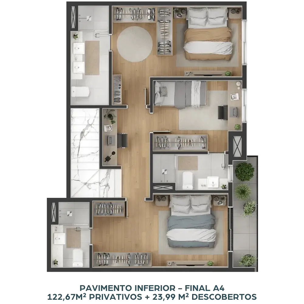 Planta duplex inferior 2 do ÉQÜI