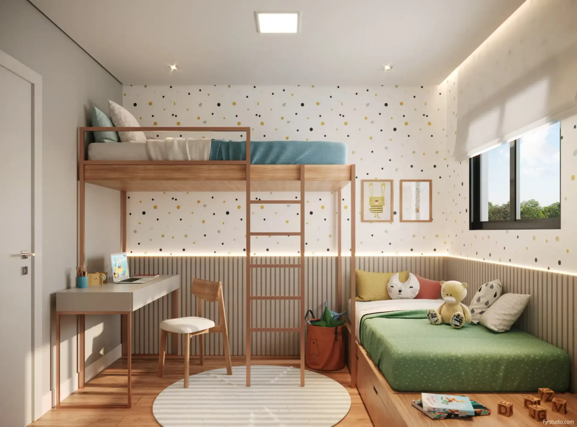 Quarto infantil de um apartamento do MEO Anita