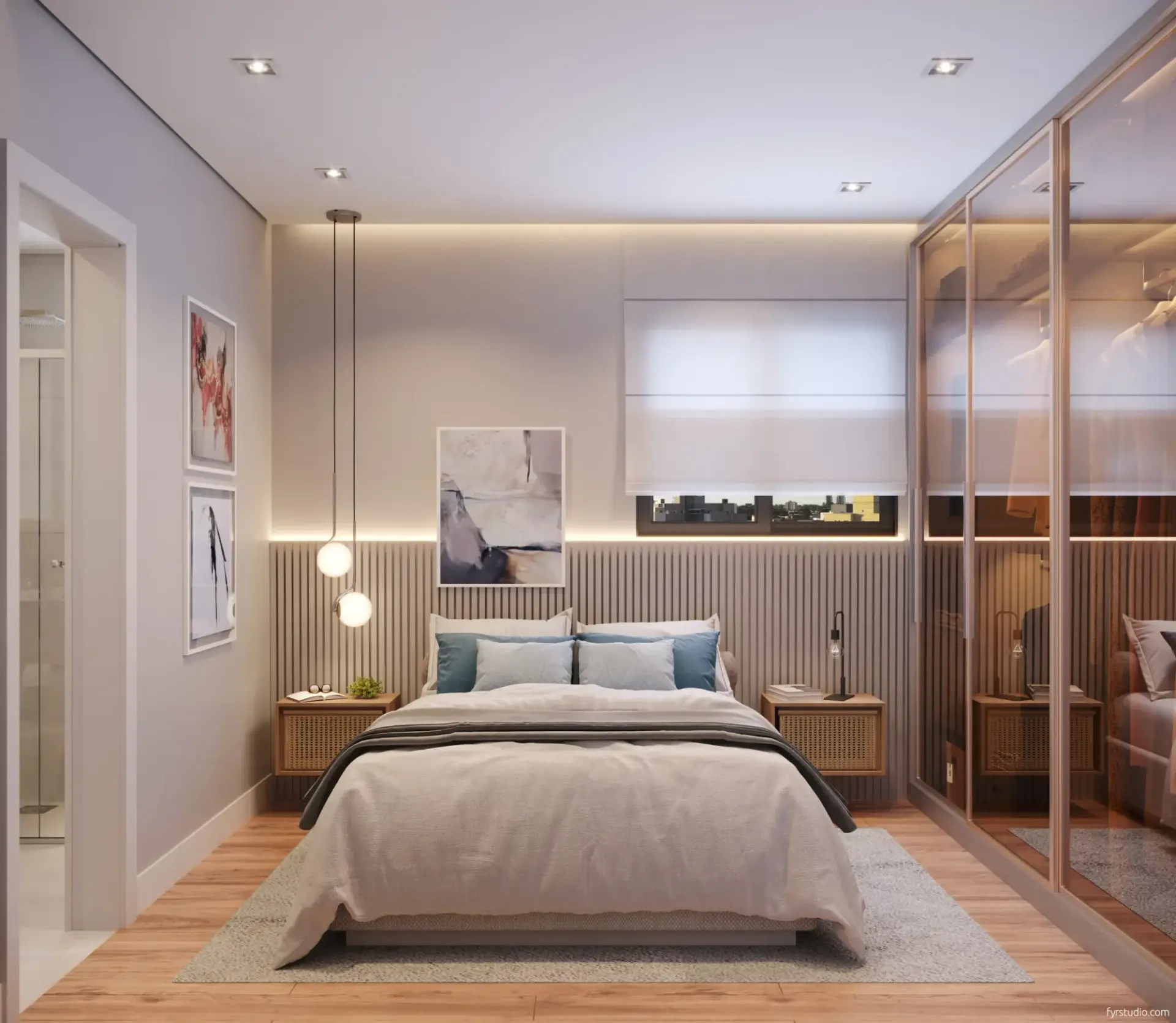 Suíte de casal de um apartamento do MEO Anita