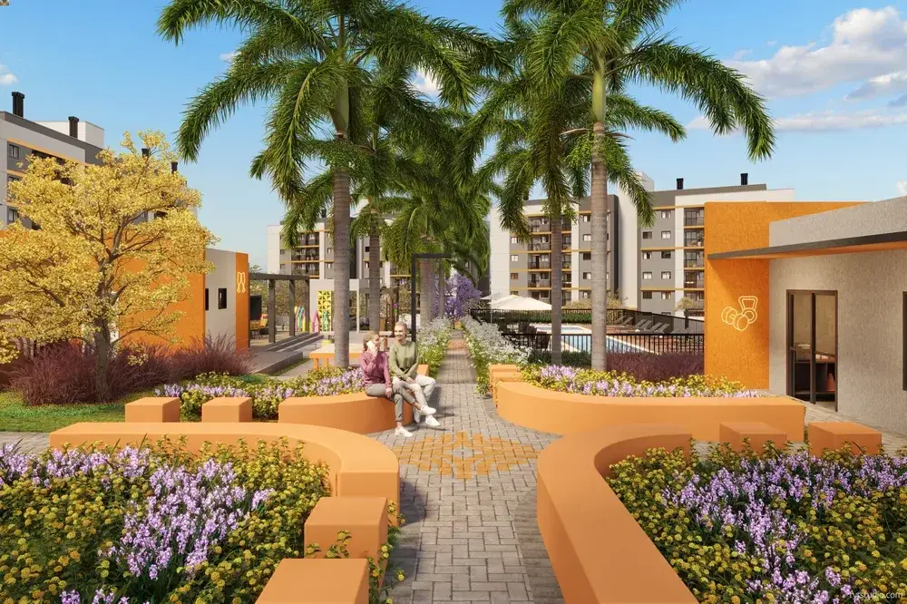 Praça de boas-vindas do MEO Neoville
