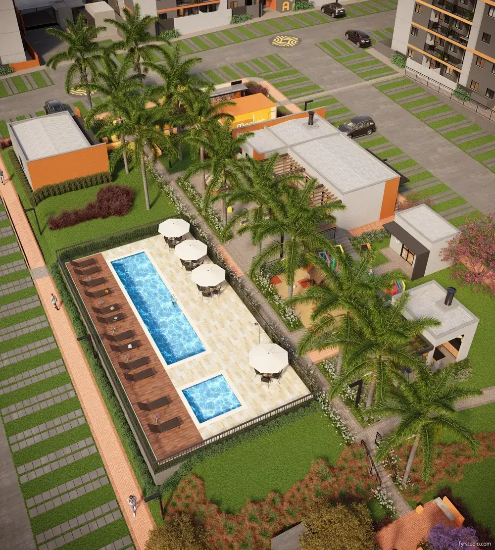 Praça de convivência do MEO Neoville