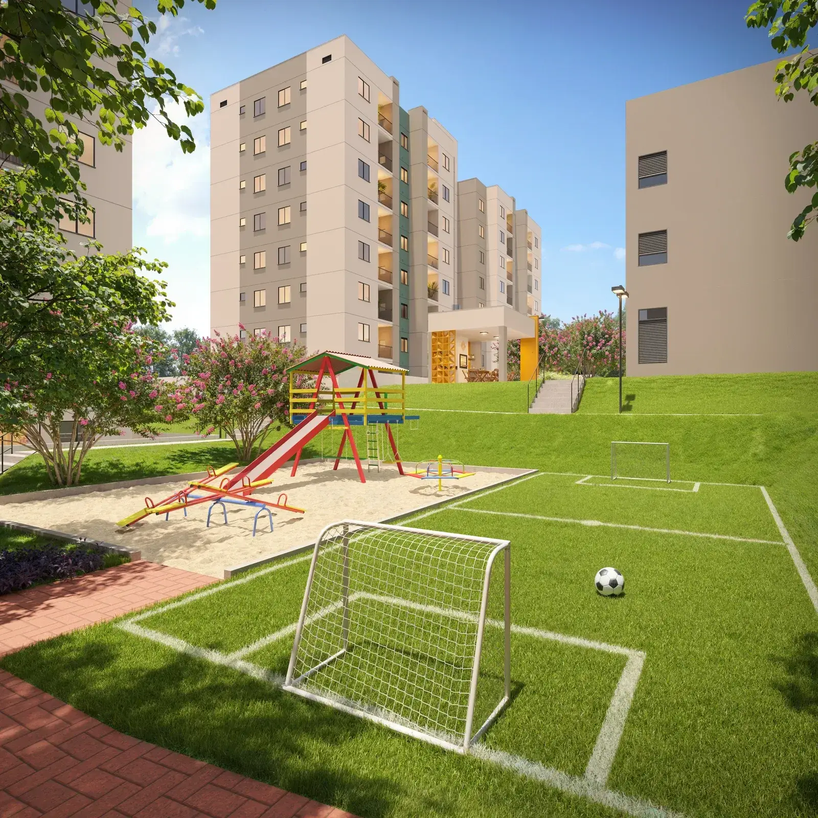 Campo de mini soccer infantil do VEGA Costa e Silva