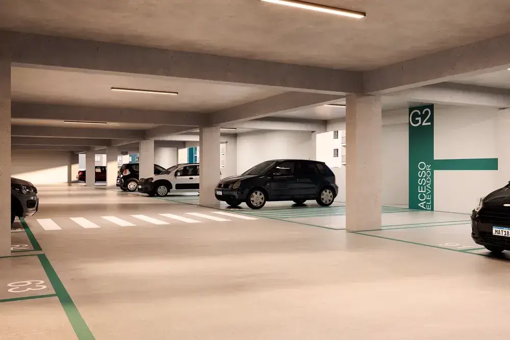 Estacionamento no padrão da linha, em imagem publicada pela Rottas na ficha do VEGA Costa e Silva