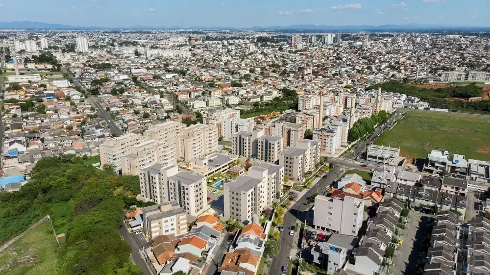 Vista aérea do bairro Neoville, onde fica o VEGA Neoville