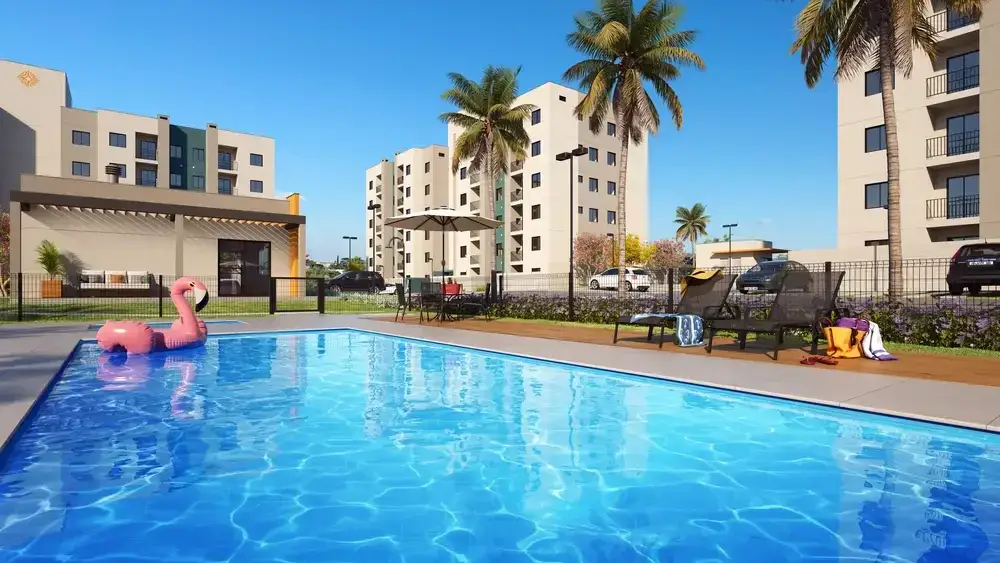 Piscinas do condomínio clube VEGA Neoville