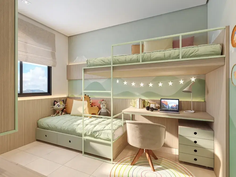 Segundo quarto infantil de um apartamento do VEGA Neoville