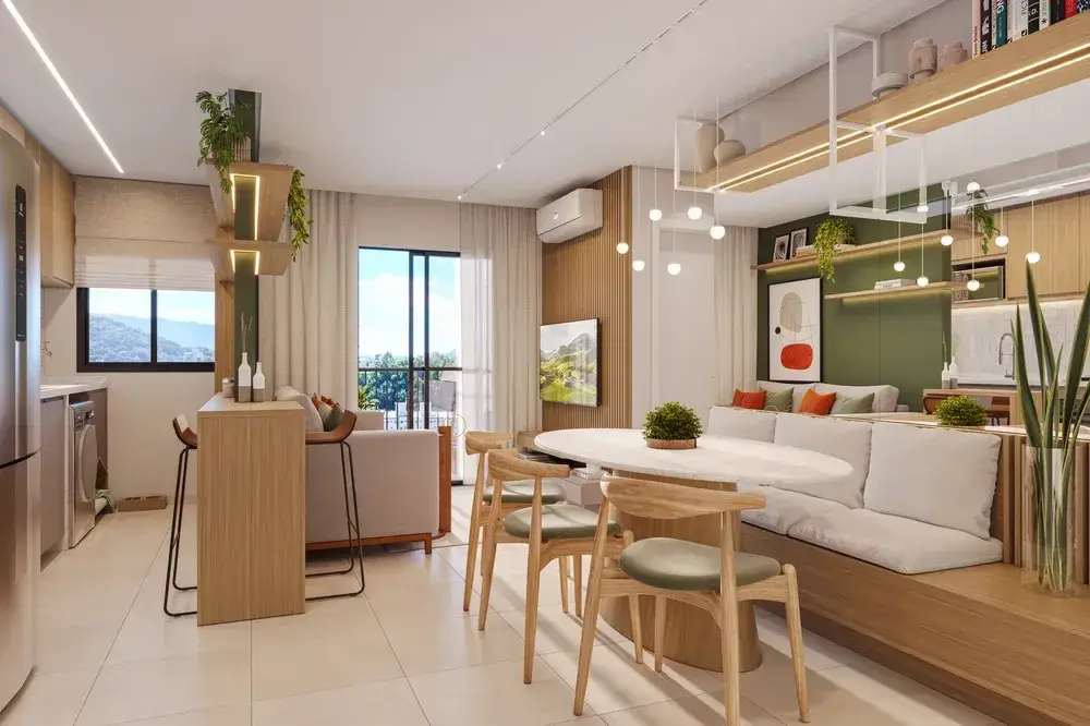 Sala de estar de um apartamento do VEGA Neoville